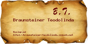 Braunsteiner Teodolinda névjegykártya